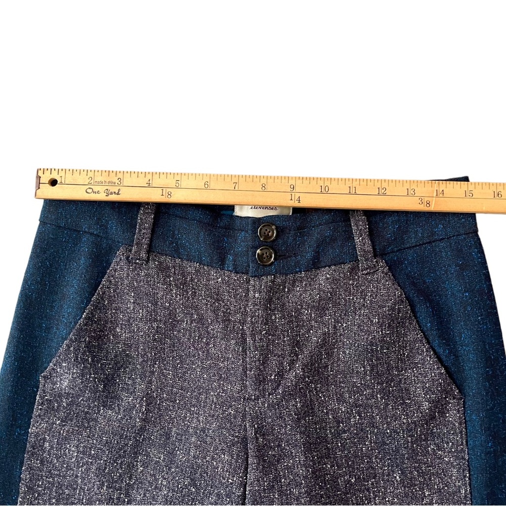 Anthropologie Elevenses Brighton Tweed Wide Leg Pants Size 4 - Picture 9 of 13